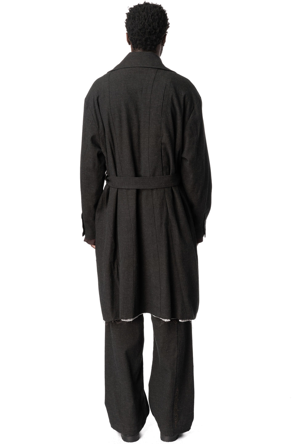 Tailored Double Breasted Trench, Black