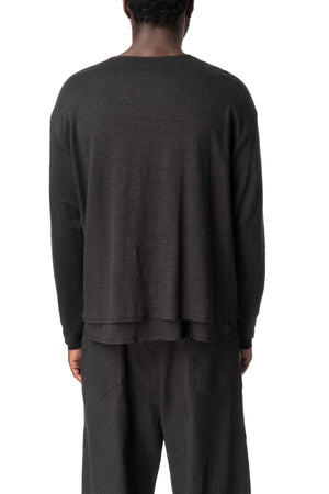 Double Layered Henley, Black