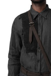 Knitted Panel Tunic Shirt, Grey