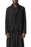 Distressed Knitted Blazer, Black