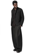 Distressed Knitted Blazer, Black