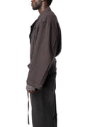 Belted Cropped Trench, Greyish Purple