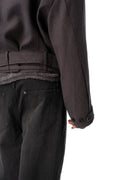 Belted Cropped Trench, Greyish Purple