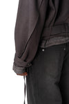 Belted Cropped Trench, Greyish Purple