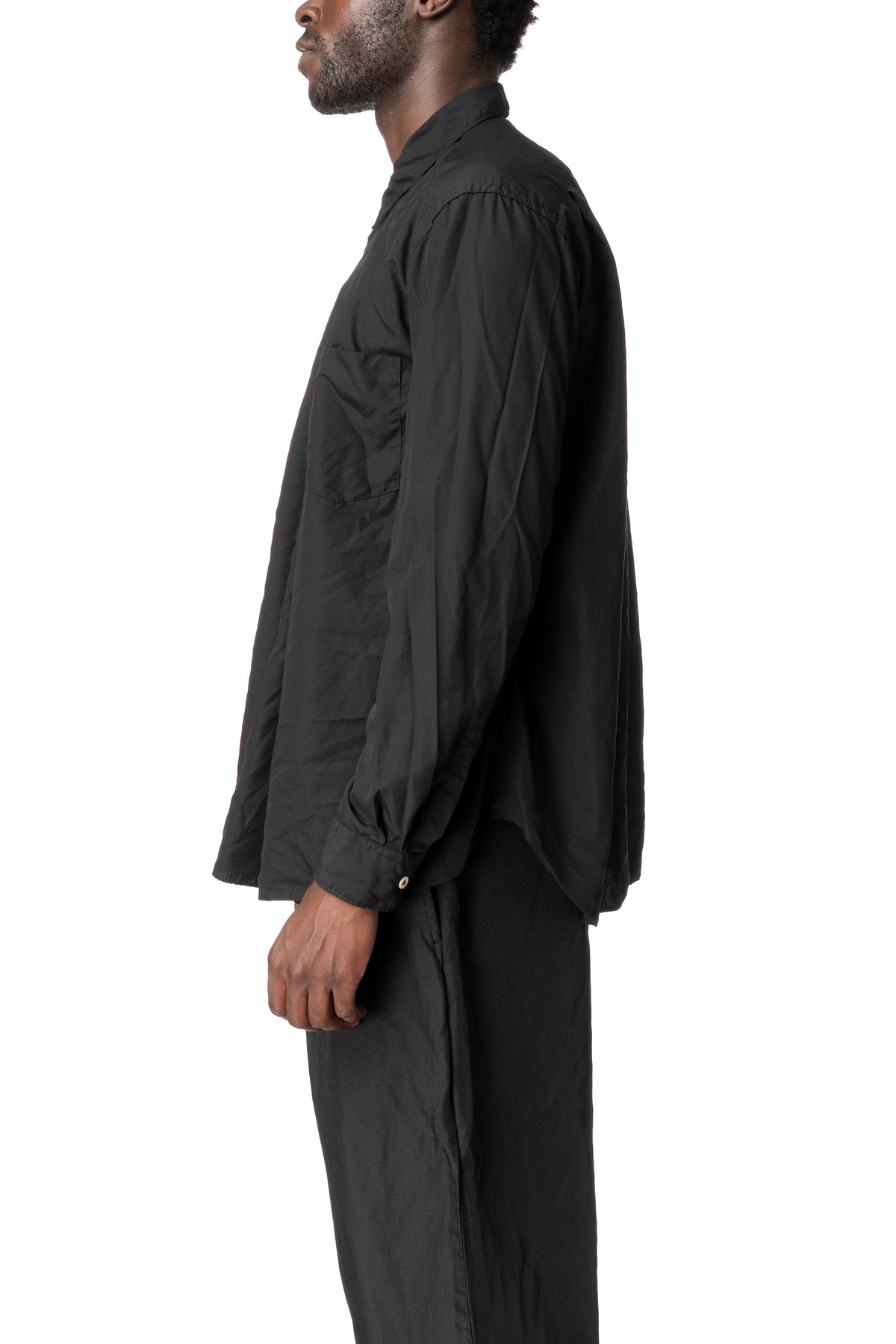 Crinkled long sleeve shirt