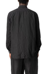 Crinkled long sleeve polyester shirt