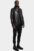 Incarnation | High neck hidden zip leather jacket