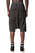 Drawstring Pods knit shorts, Faded Black
