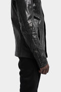 Incarnation | High neck hidden zip leather jacket