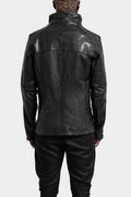 Incarnation | High neck hidden zip leather jacket