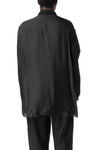 Reversible wool cashmere overshirt, Black