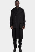 Double breasted wool trench coat