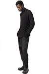 Bamboo double layer turtleneck, Black