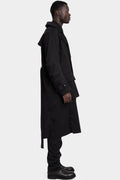 Double breasted wool trench coat