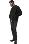 Wool bomber jacket, Black