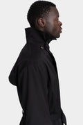 Double breasted wool trench coat