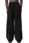 Wide cashmere pants, Black
