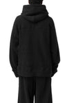 Zipped hooded wool jacket, Black