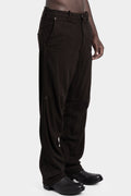 Masnada | AW25 - Oversized wool flannel pants, Palude brown M3561