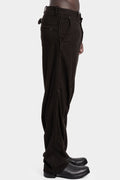 Oversized wool flannel pants, Palude brown