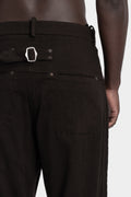 Masnada | AW25 - Oversized wool flannel pants, Palude brown M3561
