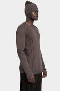Patchwork knit beanie, Fango