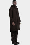 Masnada | AW25 - Modular wool flannel parka, Brown M3560
