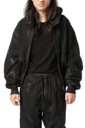 Coated heavyweight cotton sweat hoodie