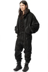 Coated cotton sweat jogger pants