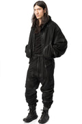 Coated cotton sweat jogger pants