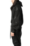 Coated heavyweight cotton sweat hoodie