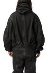 Coated heavyweight cotton sweat hoodie