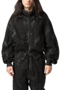 Coated heavyweight cotton sweat hoodie