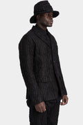Pinstripe wool blend hat