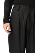 Pleated glide wool blend pants