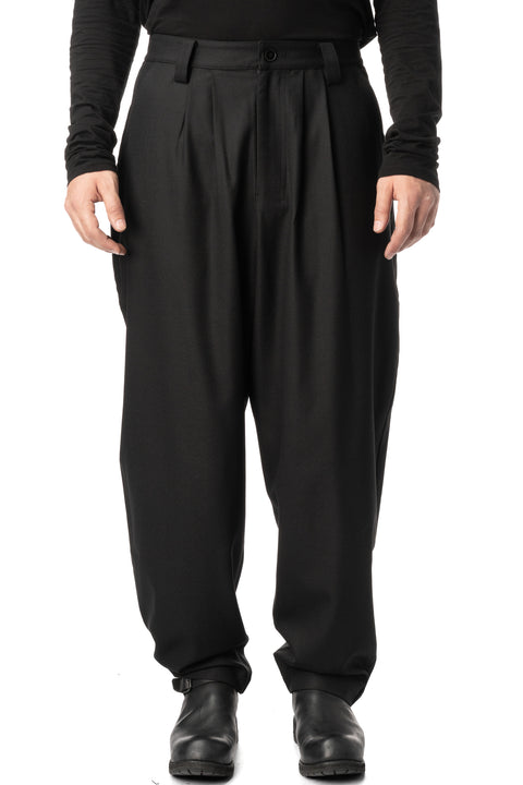 Pleated glide wool blend pants