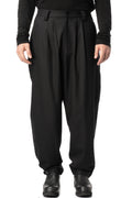 Pleated glide wool blend pants