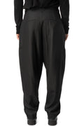 Pleated glide wool blend pants