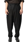 Cross stitch slanted pleat pants