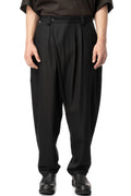 Cross stitch slanted pleat pants