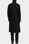Masnada | AW25 - High neck long hemp wool coat, M3508
