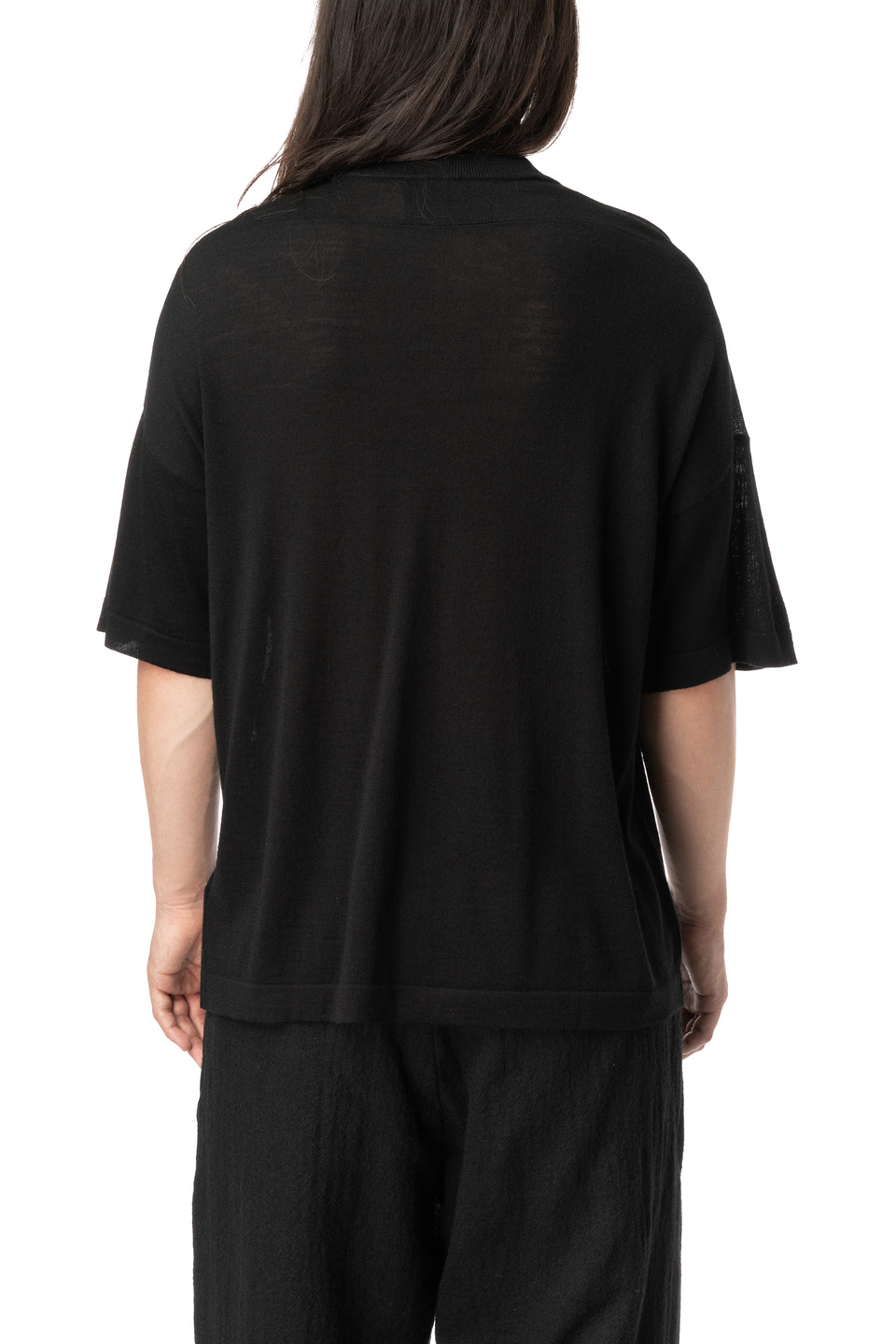 Midd mock collar merino wool t-shirt