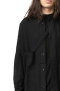 UUB mandarin collar worsted wool shirt