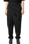 Drapeform sarong drape wool pants