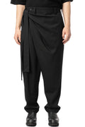 Drapeform sarong drape wool pants
