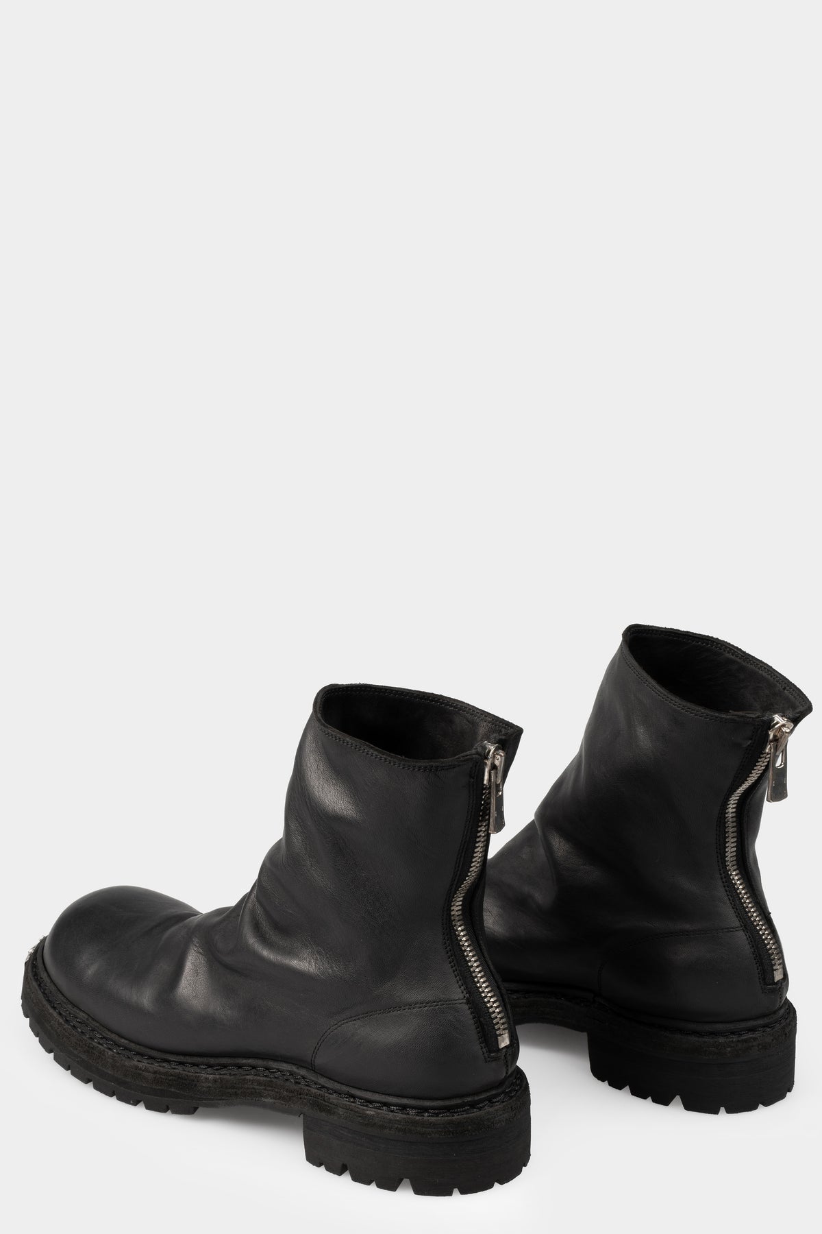 Guidi | Metal clad back zip boots | GR06VB / Black stitching