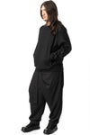 Drapeform sarong drape wool pants
