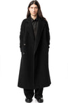 Wool felt double breasted coat
