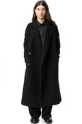 Wool felt double breasted coat