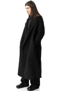 Wool felt double breasted coat